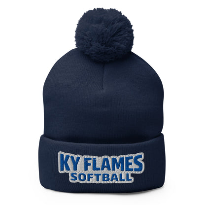 Pom - Pom Beanie | KY Flames | Mark Logo