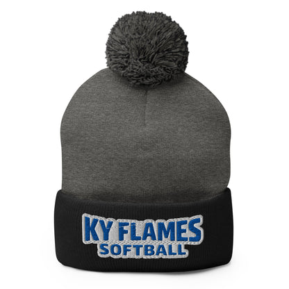 Pom - Pom Beanie | KY Flames | Mark Logo