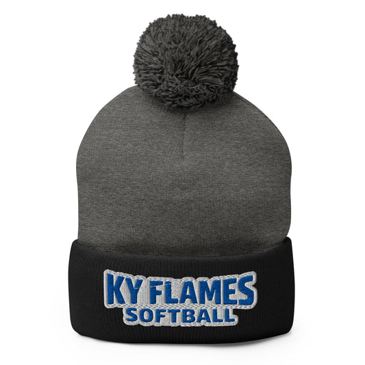 Pom - Pom Beanie | KY Flames | Mark Logo