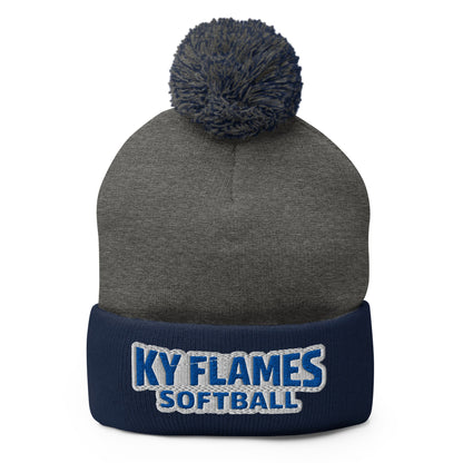 Pom - Pom Beanie | KY Flames | Mark Logo