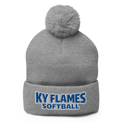 Pom - Pom Beanie | KY Flames | Mark Logo