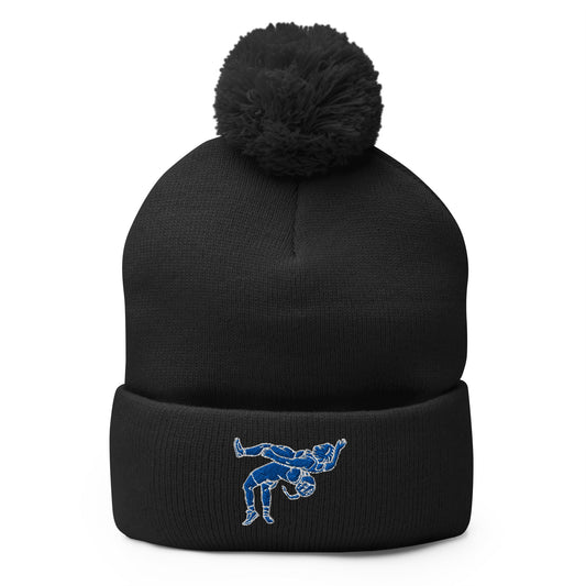 Pom - Pom Beanie | Lady Senators Wrestling | Wrestler Logo