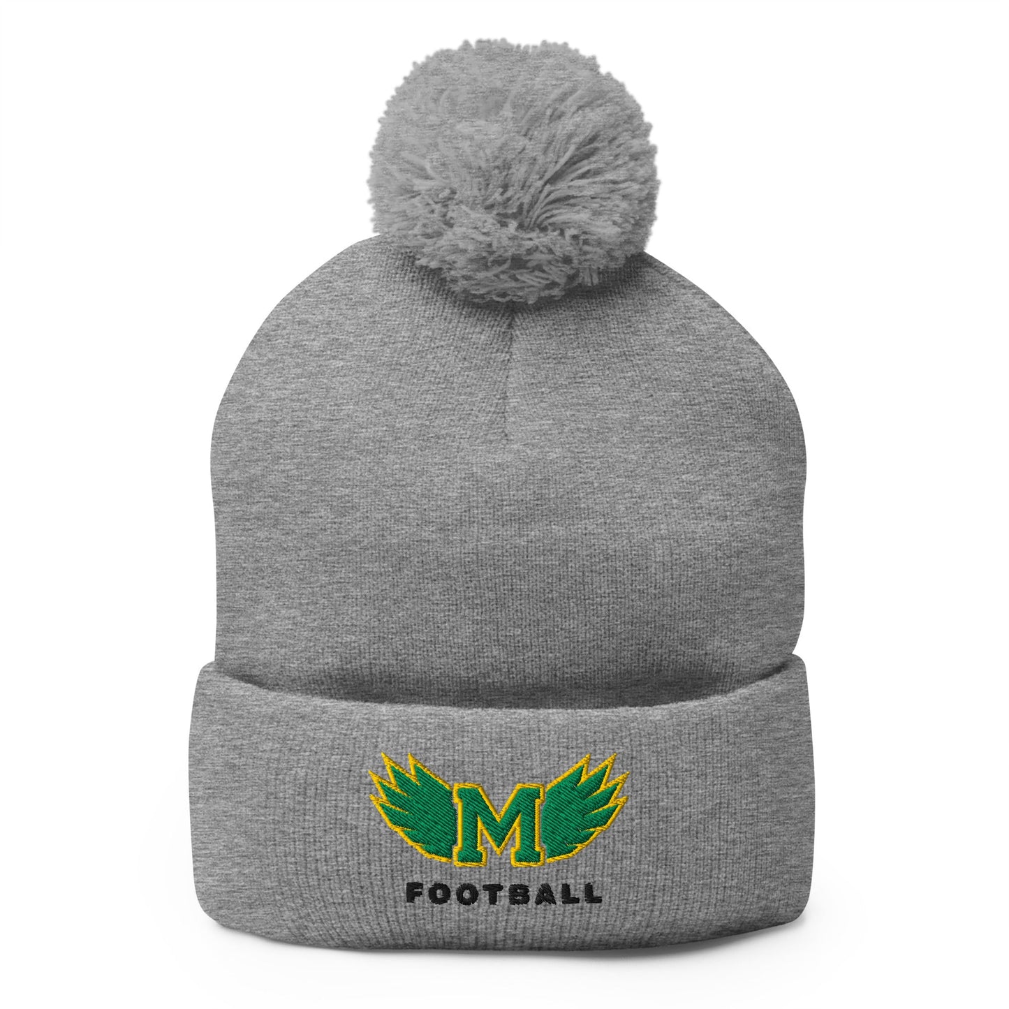 Pom - Pom Beanie | Lake Minneola Hawks Football | Main Logo