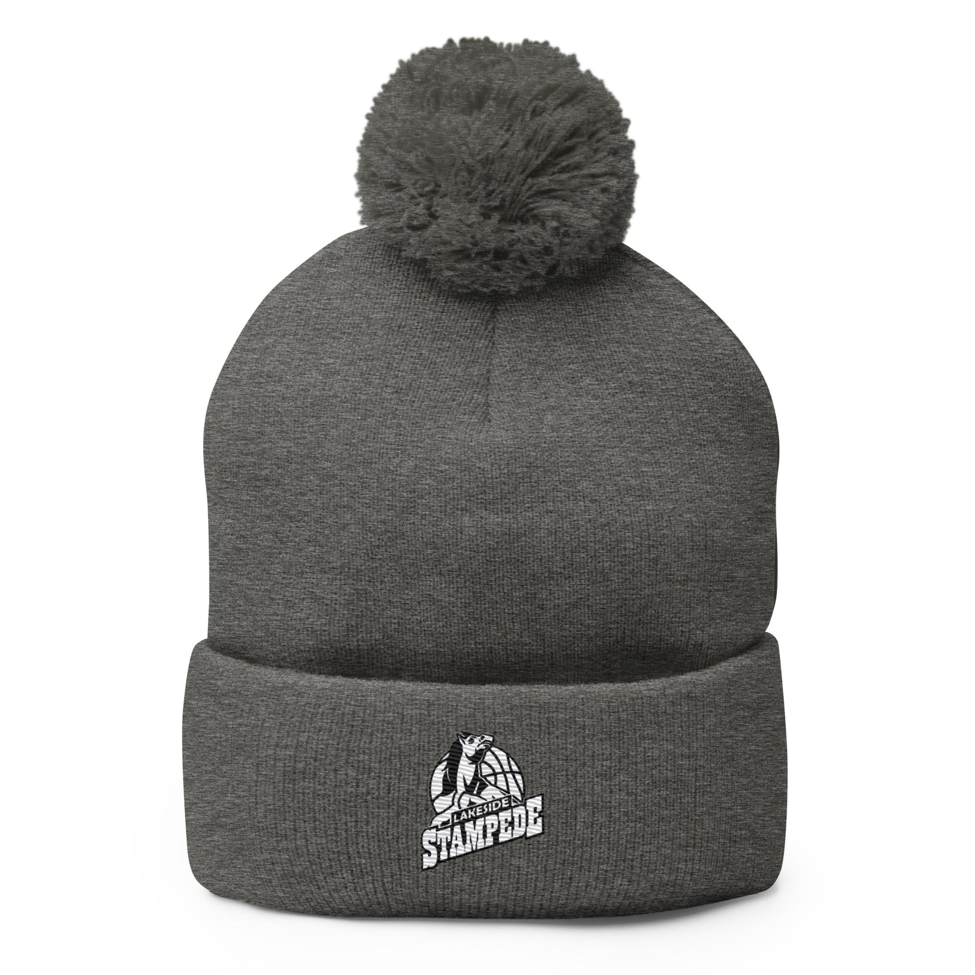 Pom - Pom Beanie | Lakeside Stampede | Basketball Mascot Logo