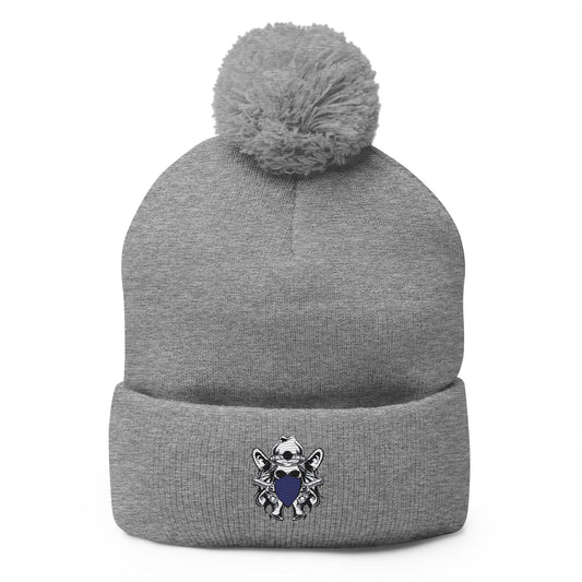 Pom - Pom Beanie | Lawless Laces Softball | Bandana Mascot Logo