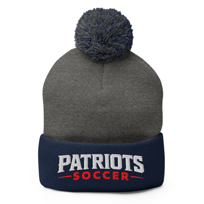 Pom - Pom Beanie | LFMS Athletics | Patriots Soccer Logo
