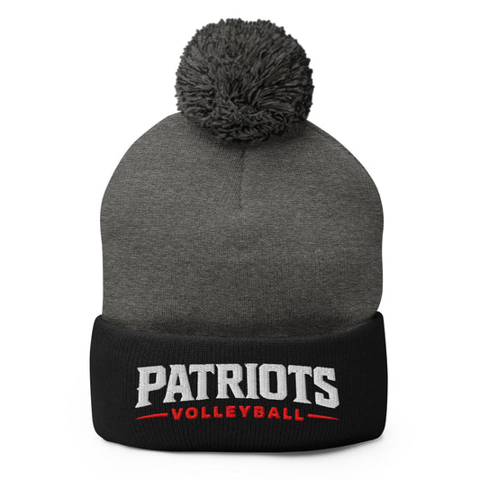 Pom - Pom Beanie | LFMS Athletics | Patriots Volleyball Logo