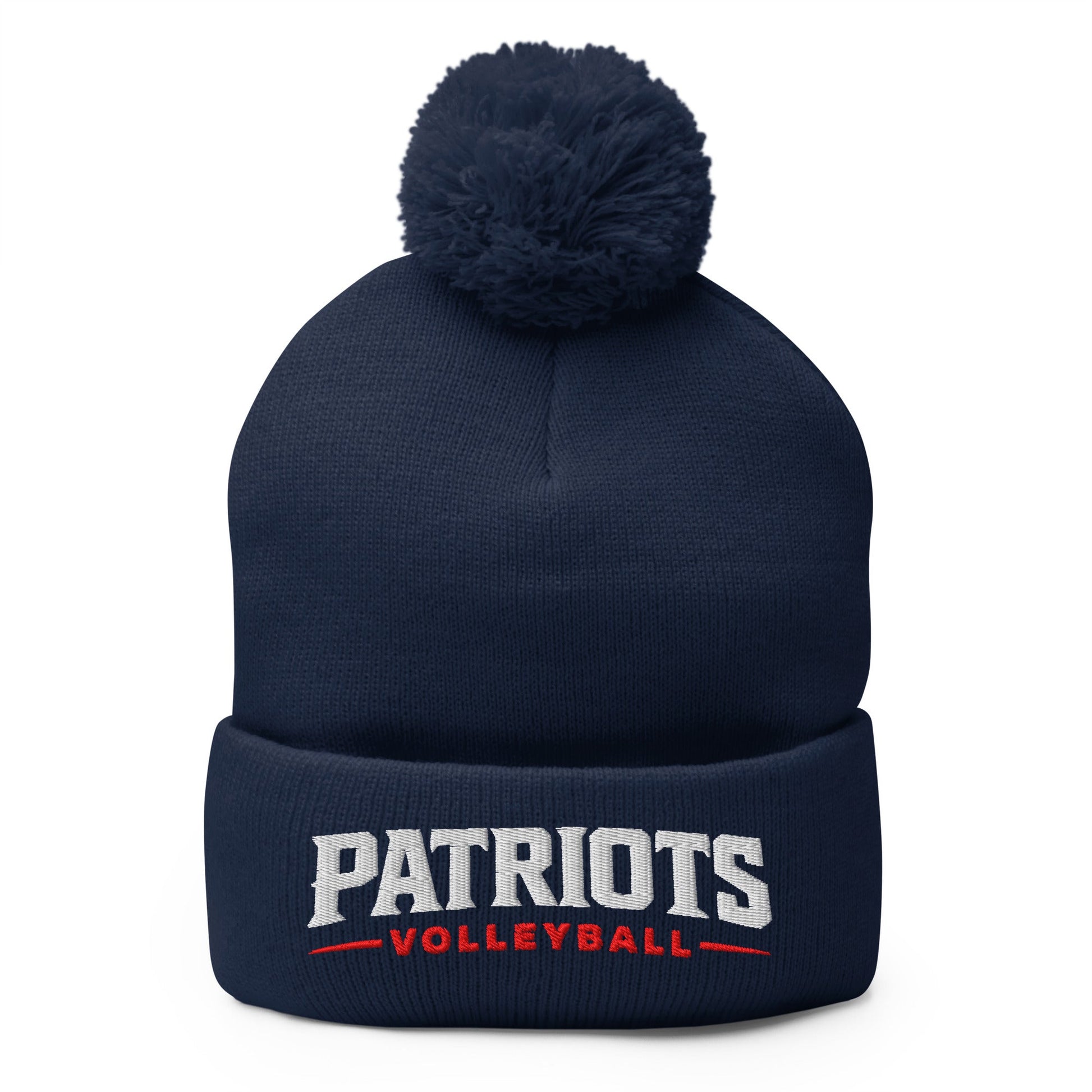 Pom - Pom Beanie | LFMS Athletics | Patriots Volleyball Logo