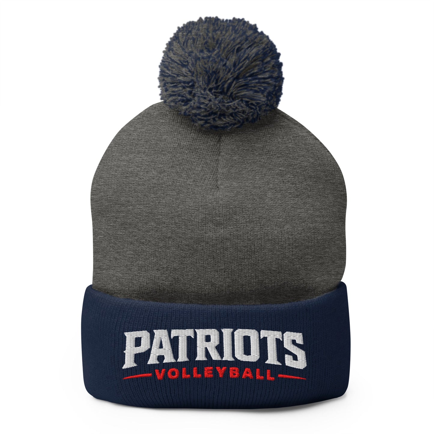 Pom - Pom Beanie | LFMS Athletics | Patriots Volleyball Logo