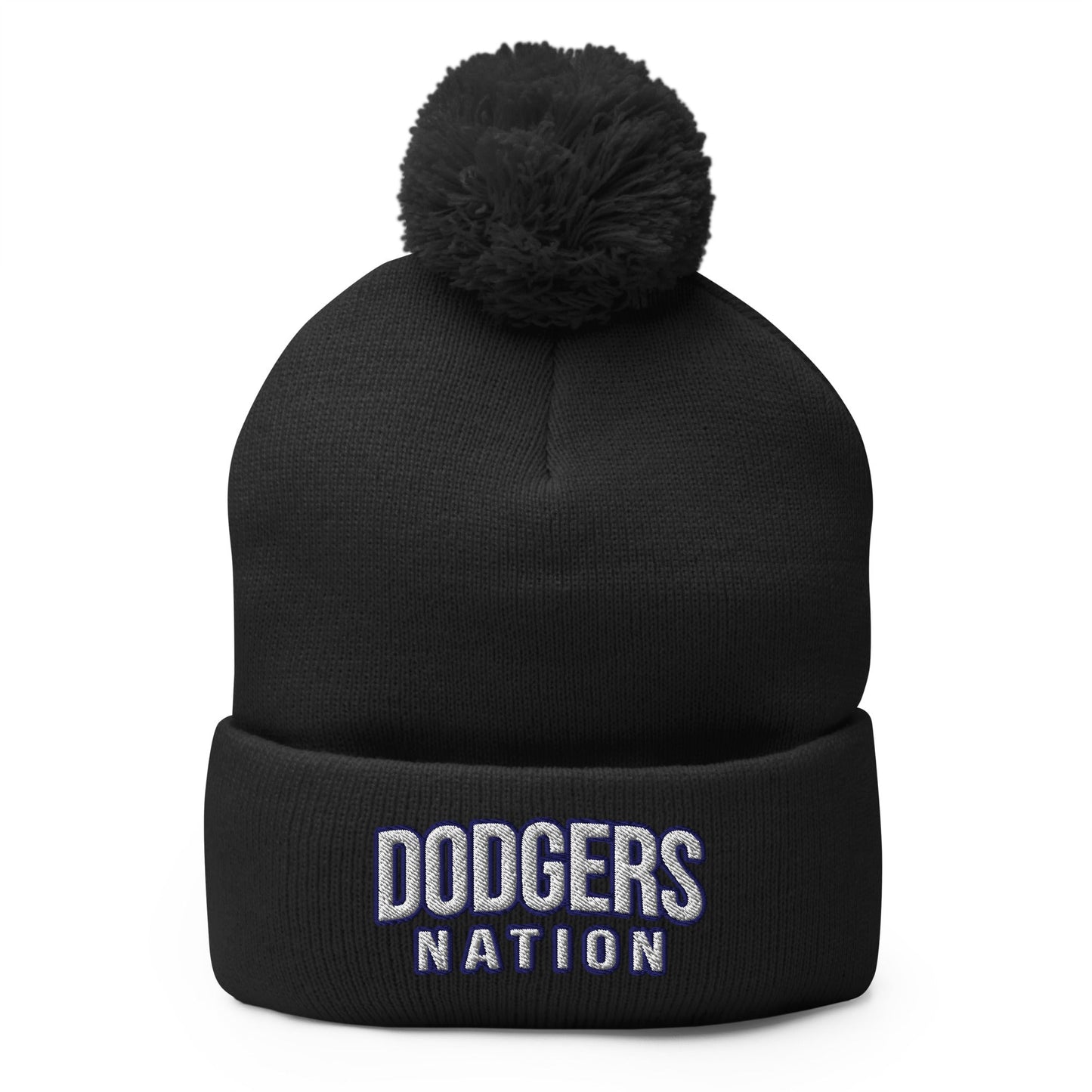 Pom - Pom Beanie | LI Dodgers Nation | Varsity Crest Logo