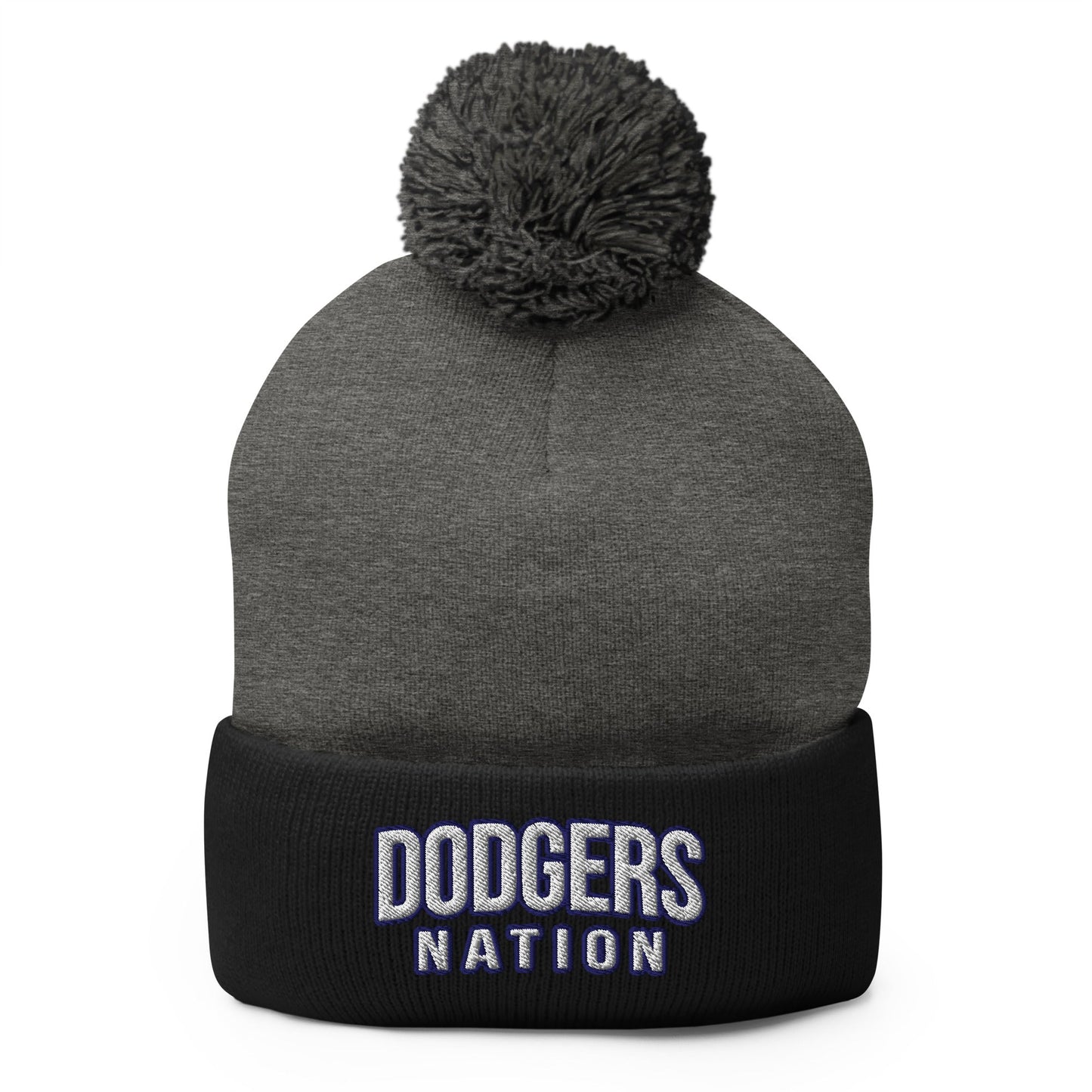 Pom - Pom Beanie | LI Dodgers Nation | Varsity Crest Logo