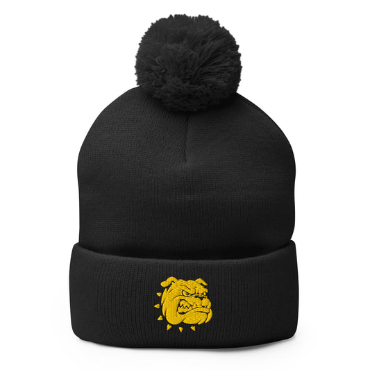 Pom - Pom Beanie | LMS Basketball | Bulldog Logo