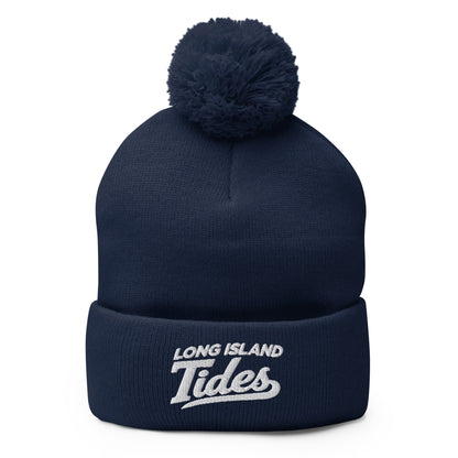 Pom-Pom Beanie | Long Island Tides Baseball | Vanguard Logo