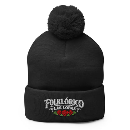 Pom - Pom Beanie | Los Lobitos | Las Lobas Logo