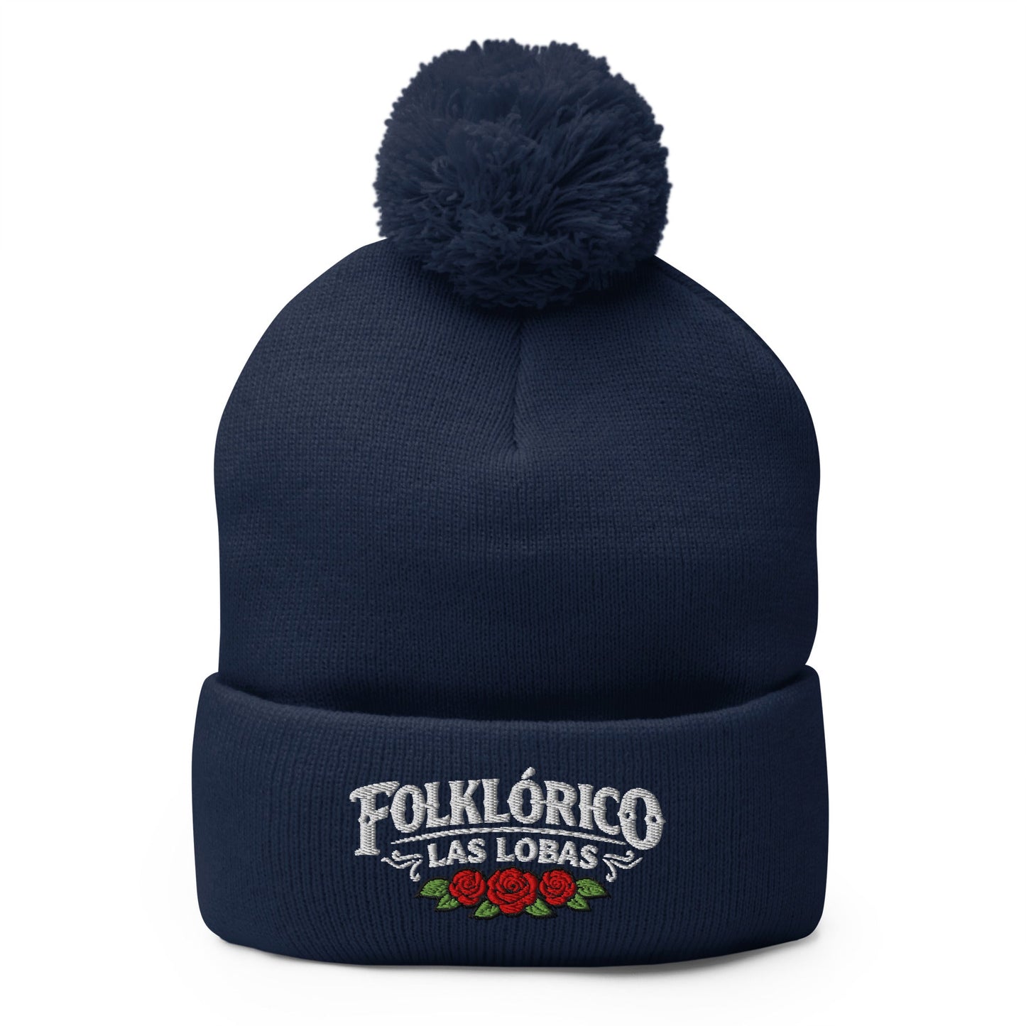 Pom - Pom Beanie | Los Lobitos | Las Lobas Logo
