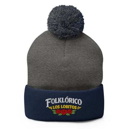 Pom - Pom Beanie | Los Lobitos | Los Lobitos Logo