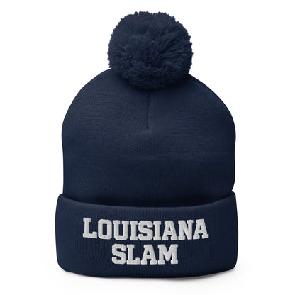 Pom-Pom Beanie | Louisiana Slam Baseball | Emblem Logo