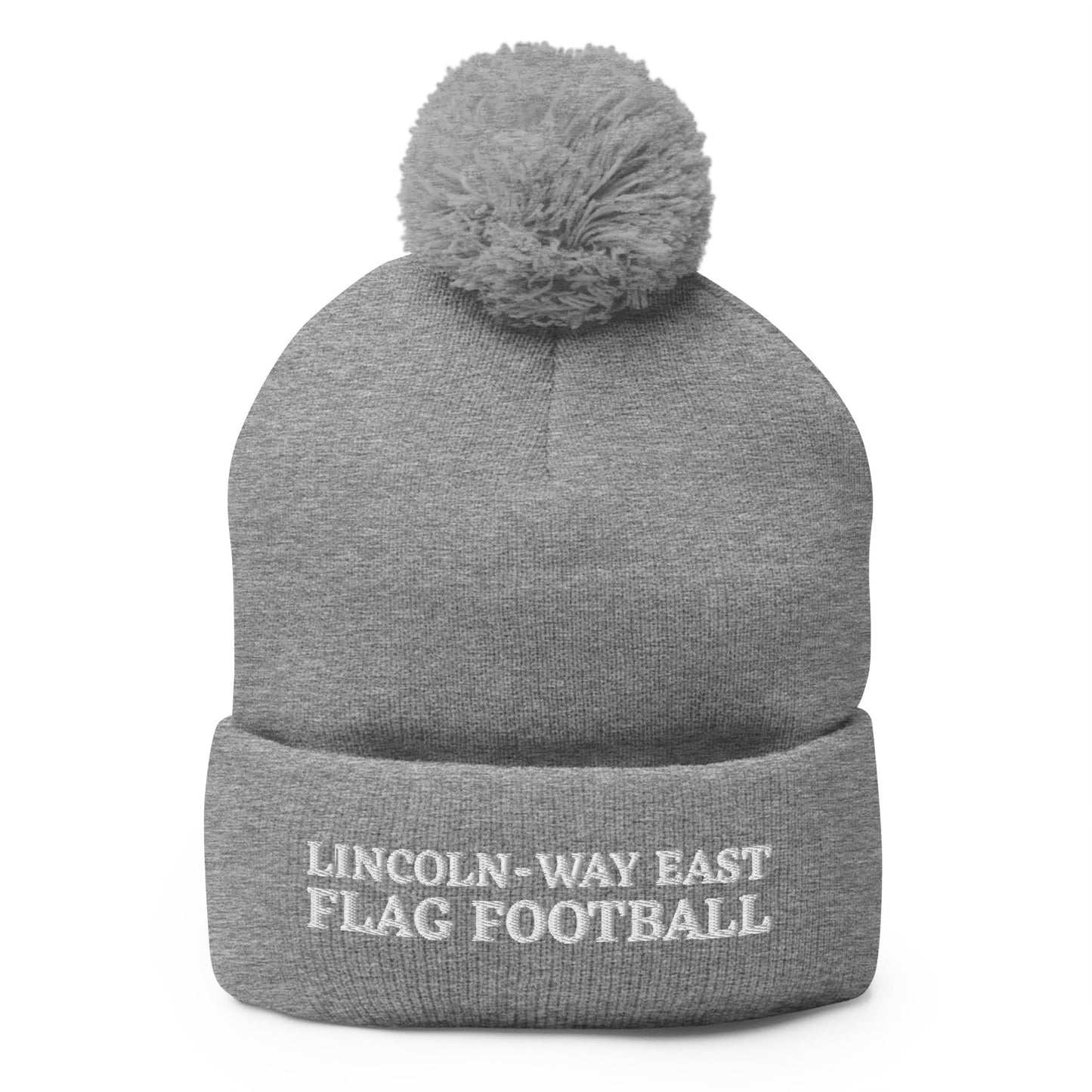 Pom-Pom Beanie | LWE Flag Football | Crest Logo