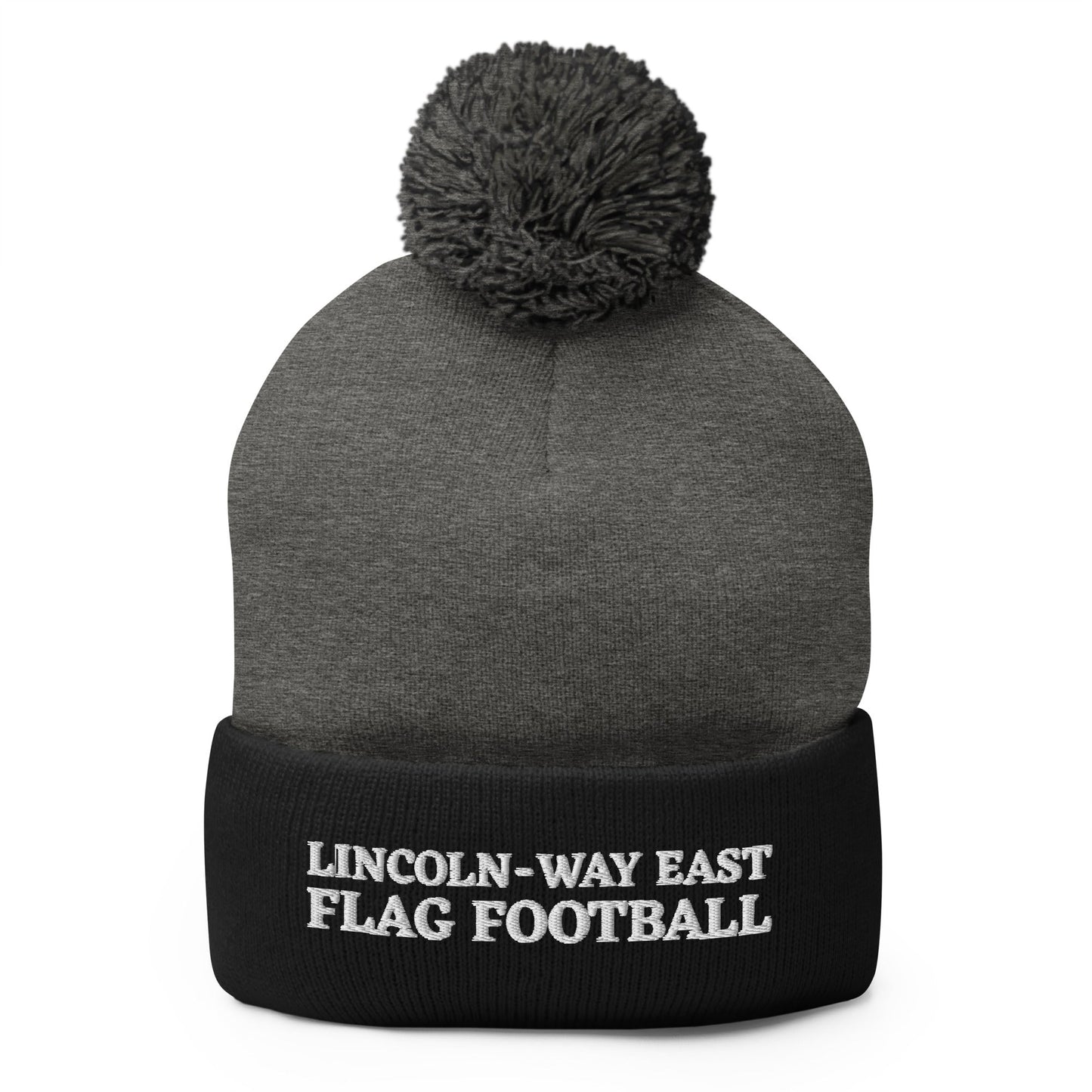 Pom-Pom Beanie | LWE Flag Football | Crest Logo