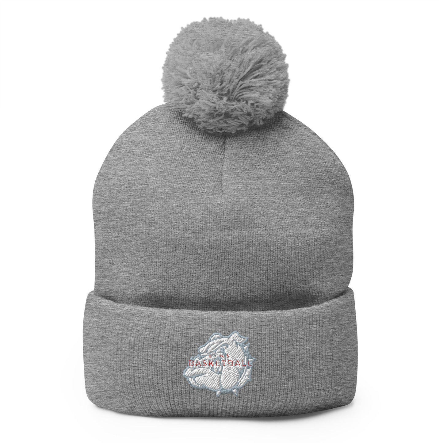 Pom - Pom Beanie | Lynn English Cheerleading | Bulldogs Basketball Logo