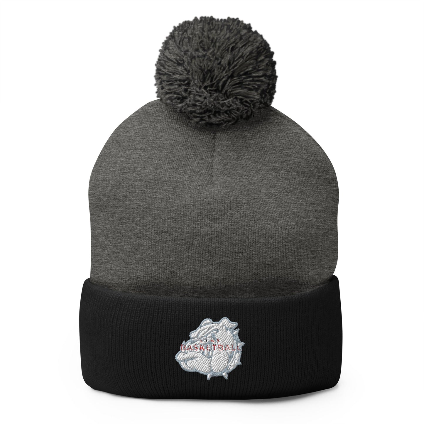 Pom - Pom Beanie | Lynn English Cheerleading | Bulldogs Basketball Logo