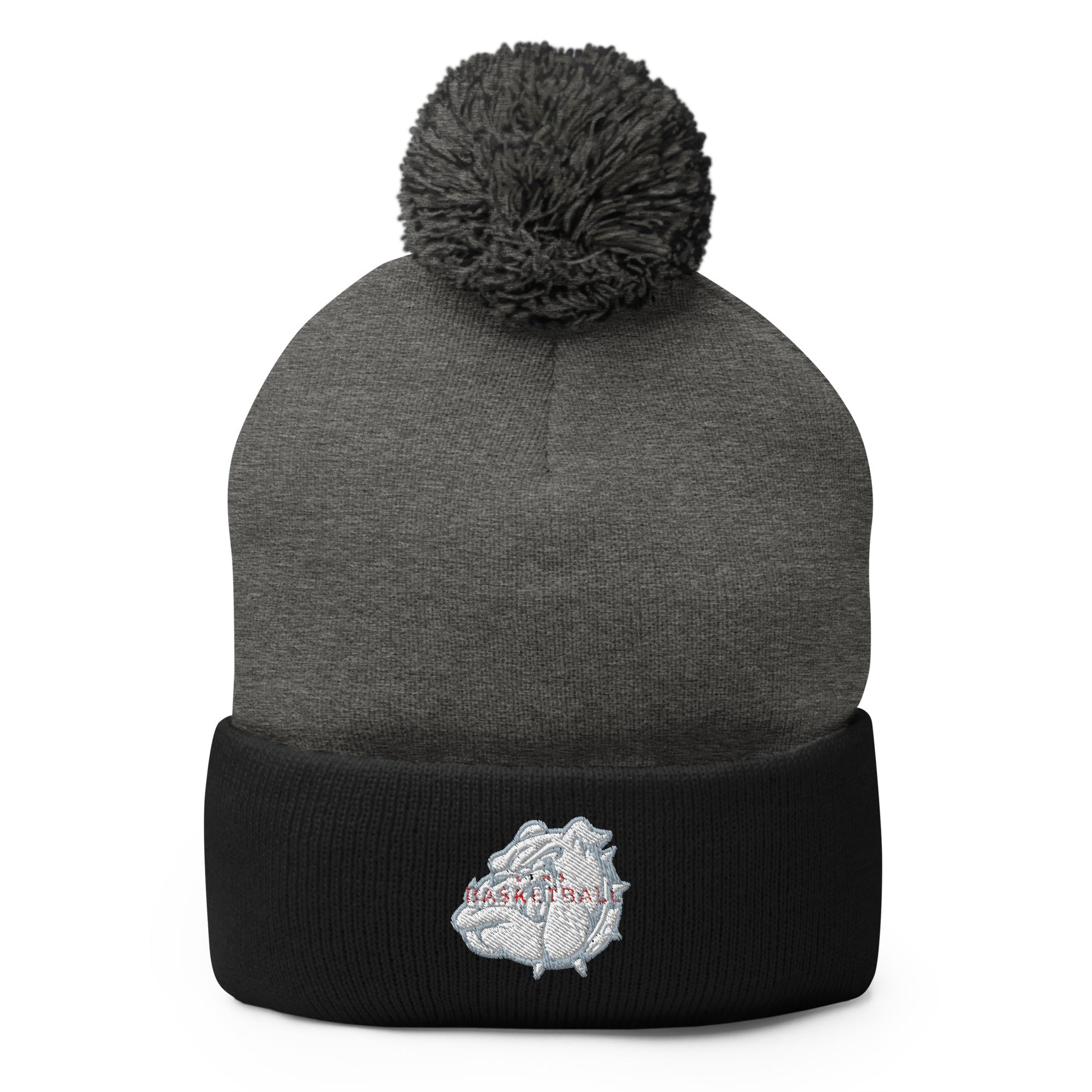 Pom - Pom Beanie | Lynn English Cheerleading | Bulldogs Basketball Logo