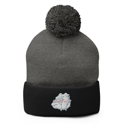Pom - Pom Beanie | Lynn English Cheerleading | Bulldogs Basketball Logo
