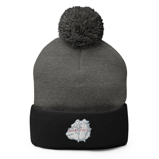 Pom - Pom Beanie | Lynn English Cheerleading | Bulldogs Basketball Logo