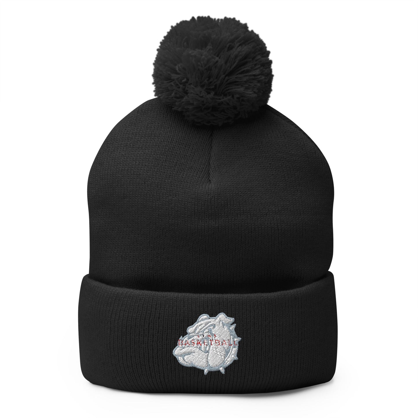 Pom - Pom Beanie | Lynn English Cheerleading | Bulldogs Basketball Logo