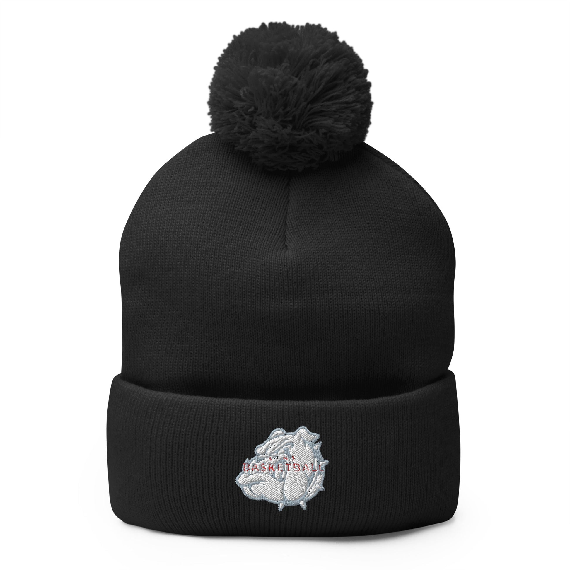 Pom - Pom Beanie | Lynn English Cheerleading | Bulldogs Basketball Logo
