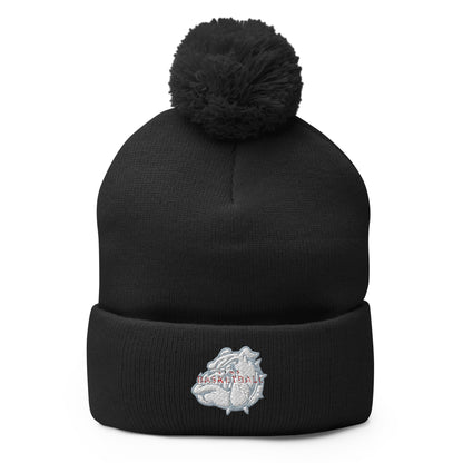 Pom - Pom Beanie | Lynn English Cheerleading | Bulldogs Basketball Logo