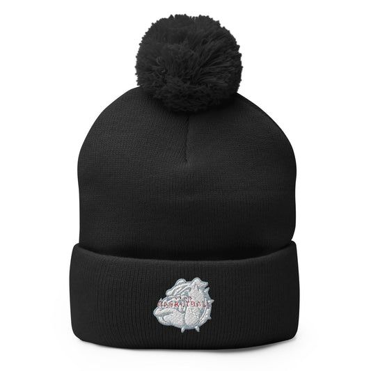 Pom - Pom Beanie | Lynn English Cheerleading | Bulldogs Basketball Logo