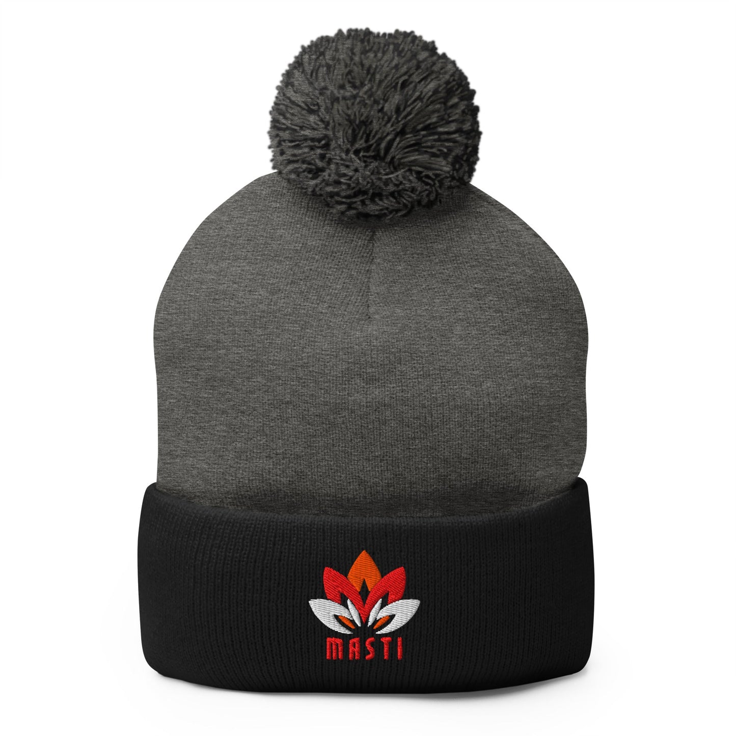 Pom - Pom Beanie | MASTI | Lotus Logo