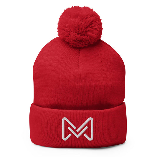 Pom-Pom Beanie | Maximum Velocity Youth Sports | Crest Logo