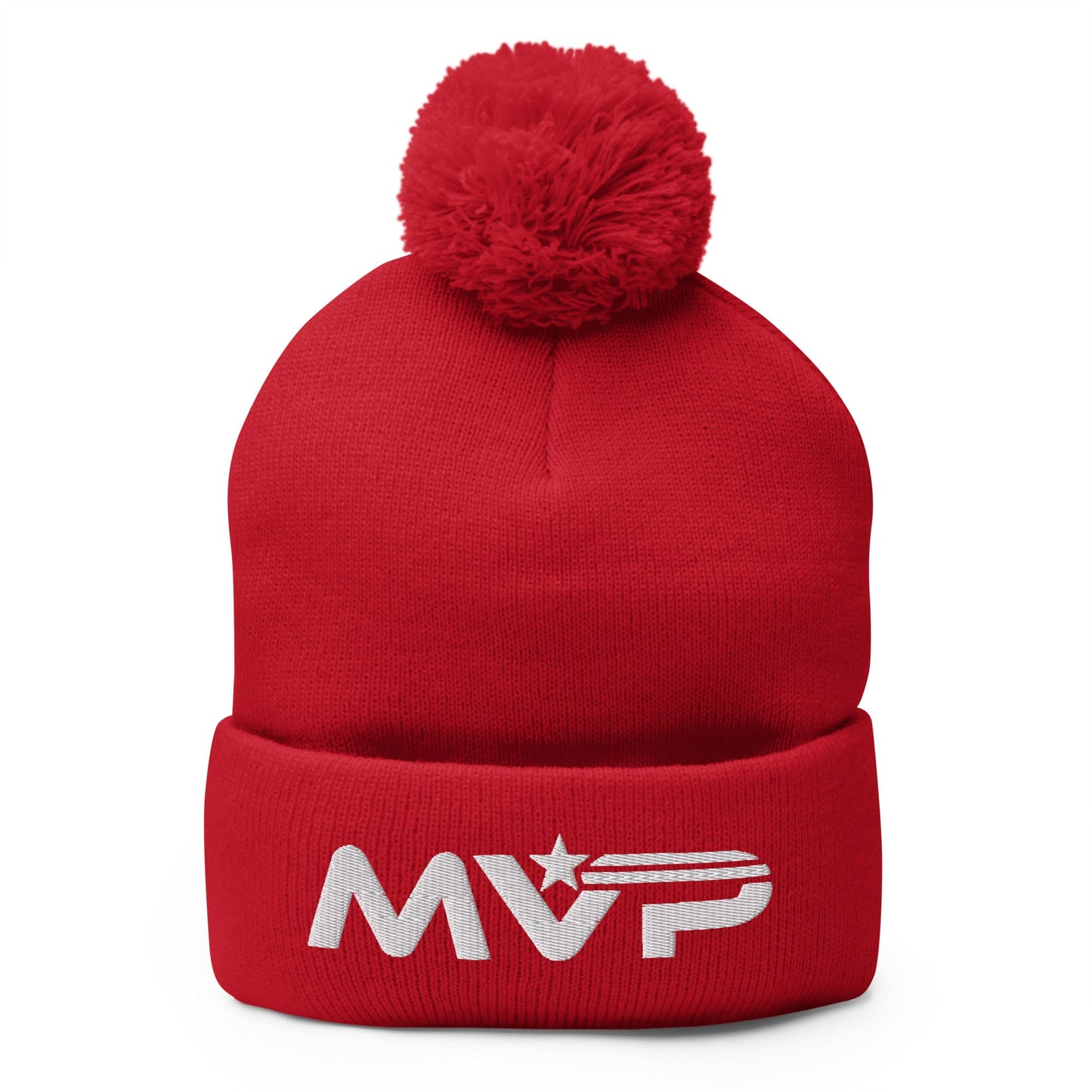 Pom-Pom Beanie | Maximum Velocity Youth Sports | Vanguard Logo