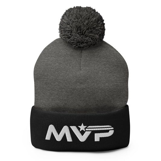 Pom-Pom Beanie | Maximum Velocity Youth Sports | Vanguard Logo