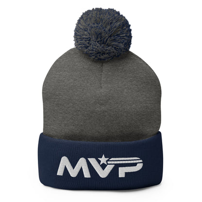 Pom-Pom Beanie | Maximum Velocity Youth Sports | Vanguard Logo