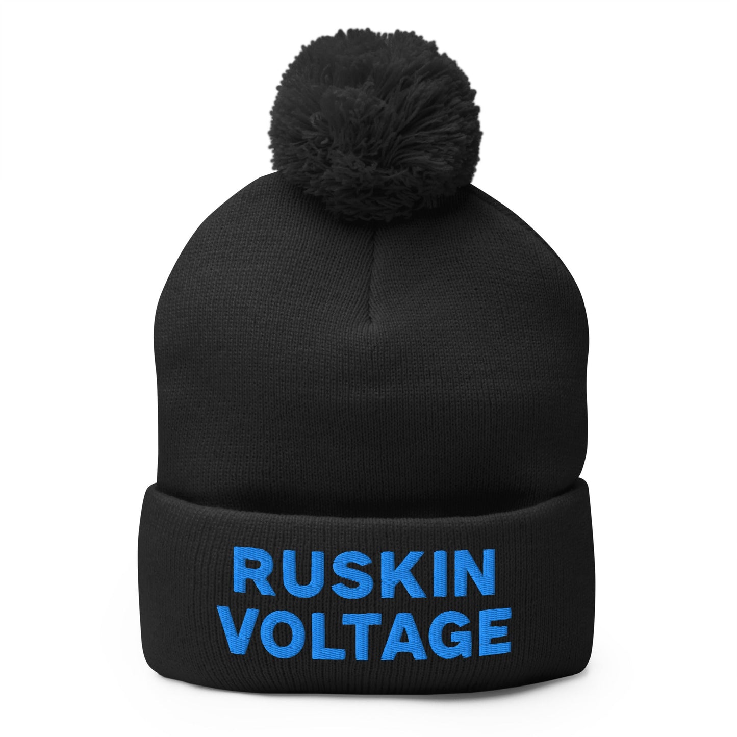 Pom - Pom Beanie | Maximum Voltage Athletics District | Hoop Crest Logo