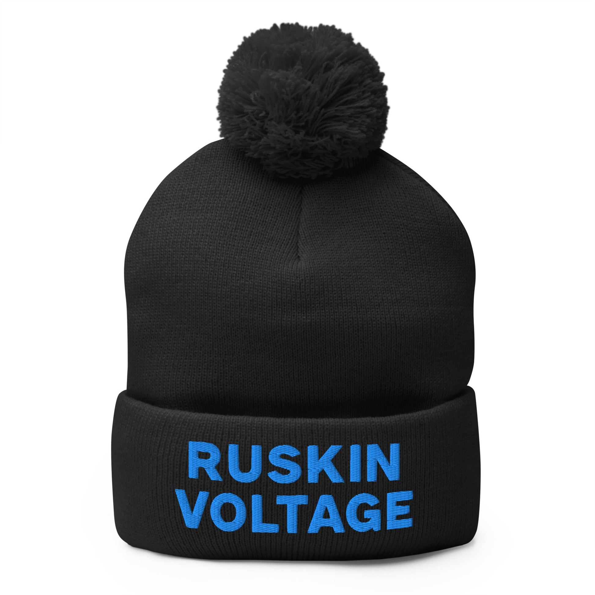 Pom - Pom Beanie | Maximum Voltage Athletics District | Hoop Crest Logo