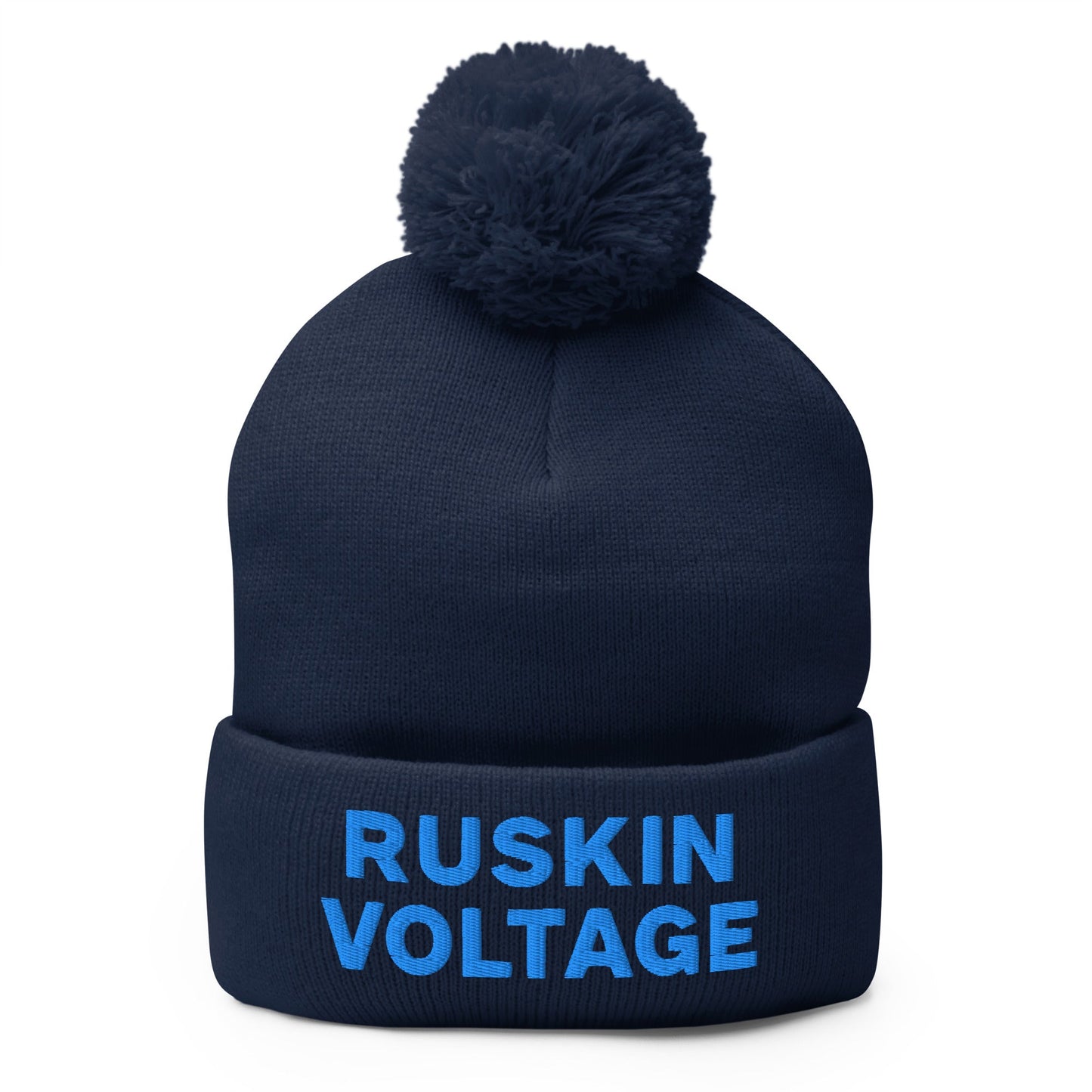 Pom - Pom Beanie | Maximum Voltage Athletics District | Hoop Crest Logo
