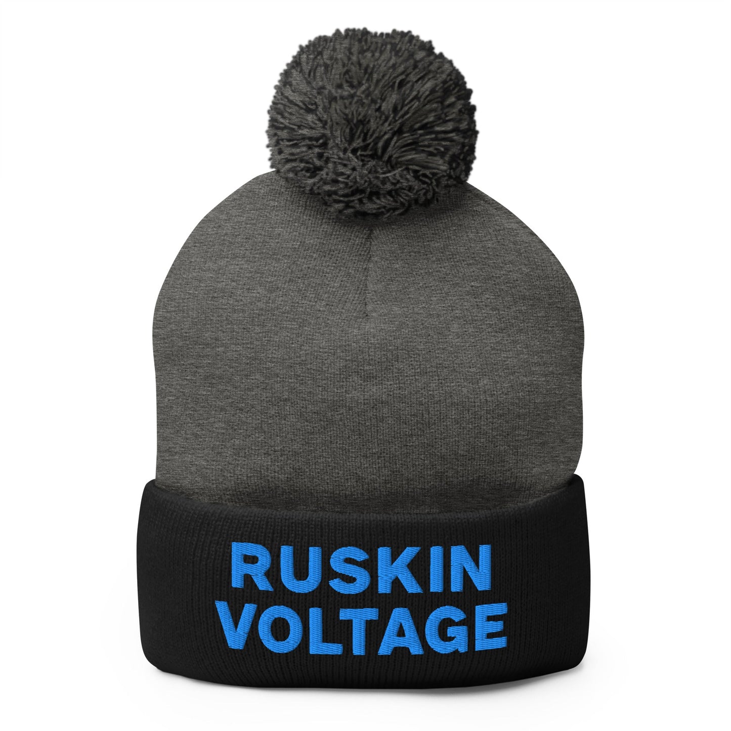 Pom - Pom Beanie | Maximum Voltage Athletics District | Hoop Crest Logo
