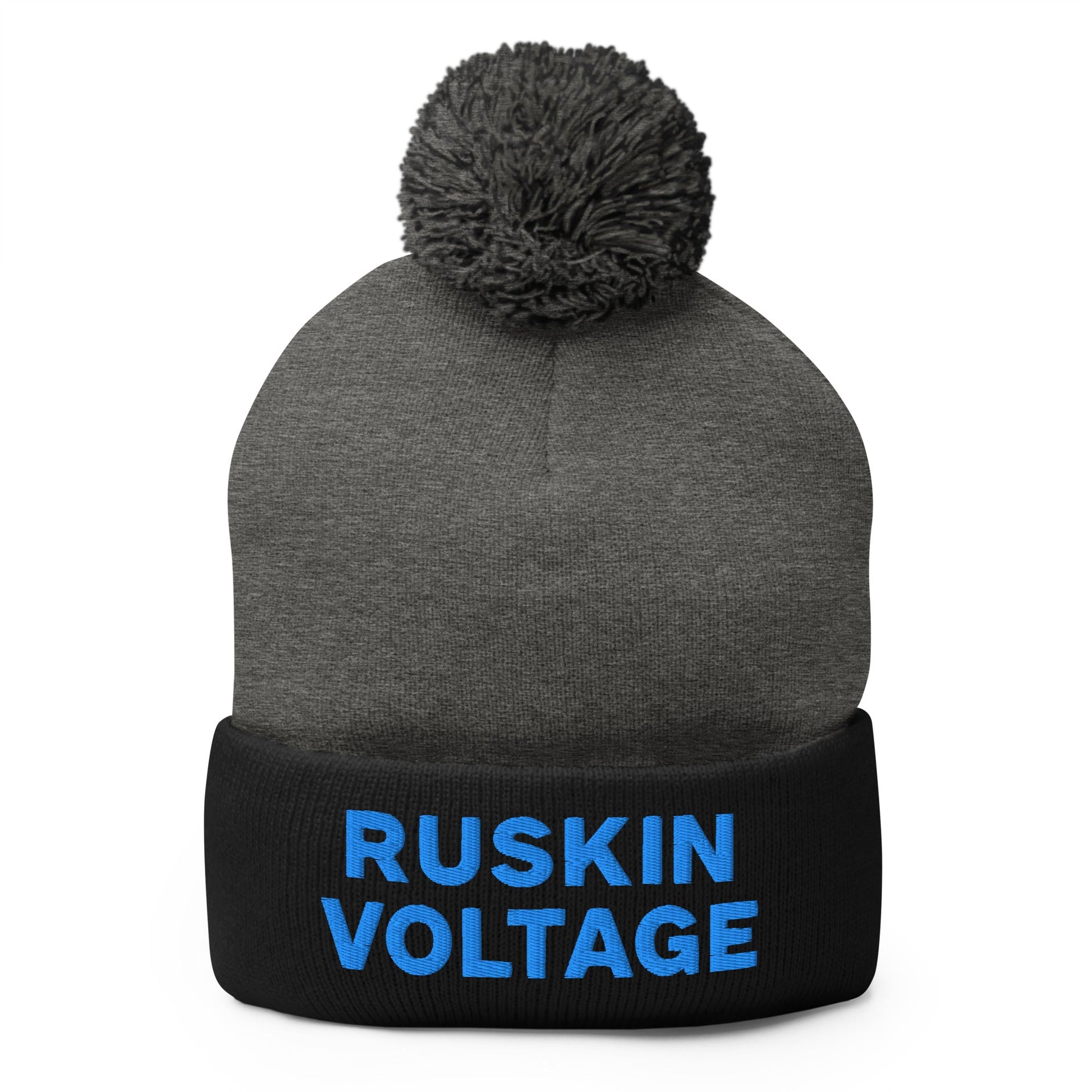 Pom - Pom Beanie | Maximum Voltage Athletics District | Hoop Crest Logo