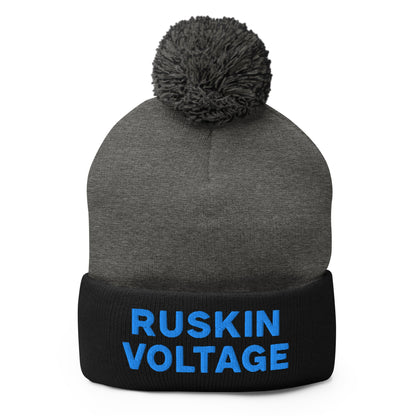 Pom - Pom Beanie | Maximum Voltage Athletics District | Hoop Crest Logo