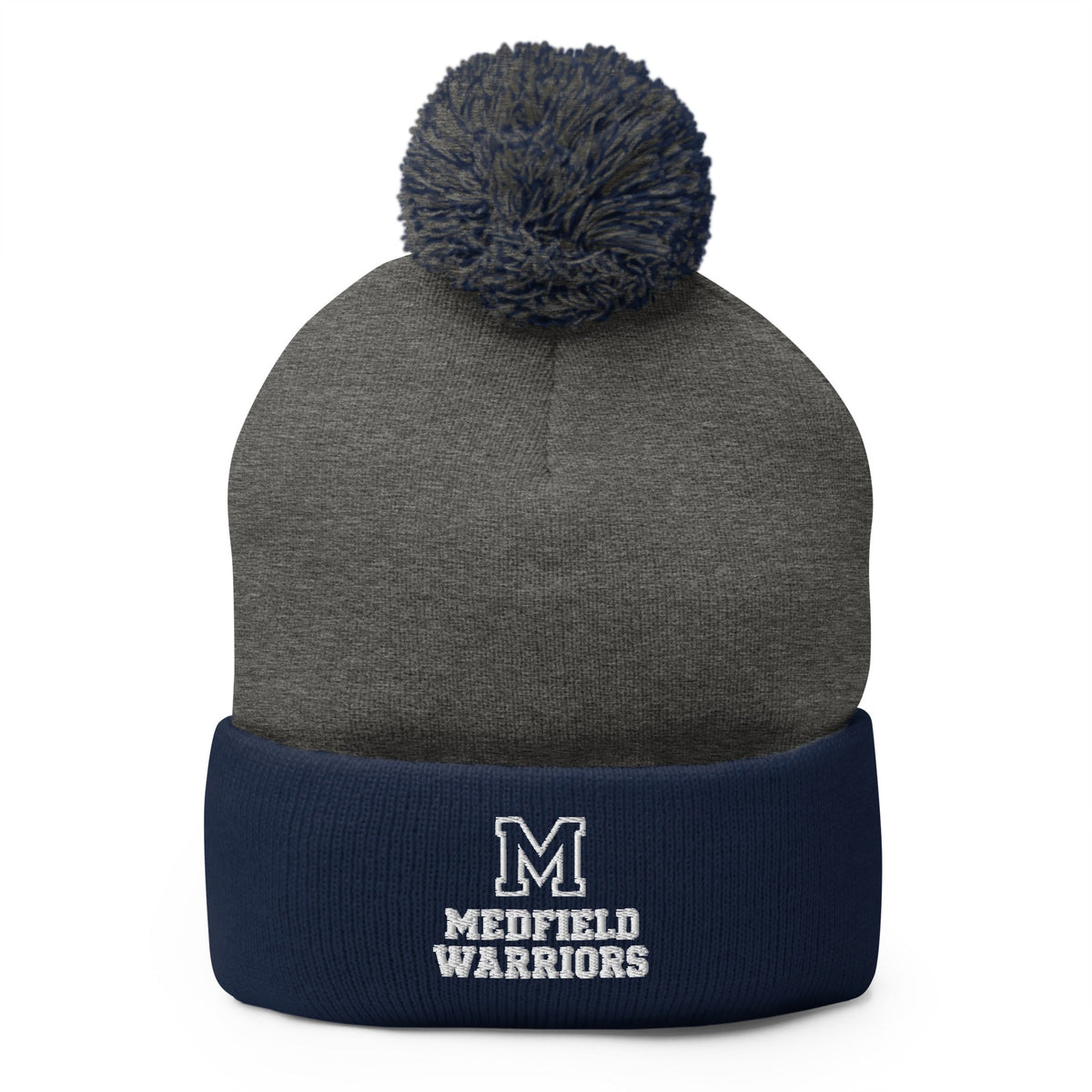 Pom-Pom Beanie | Medfield Softball | Badge Logo