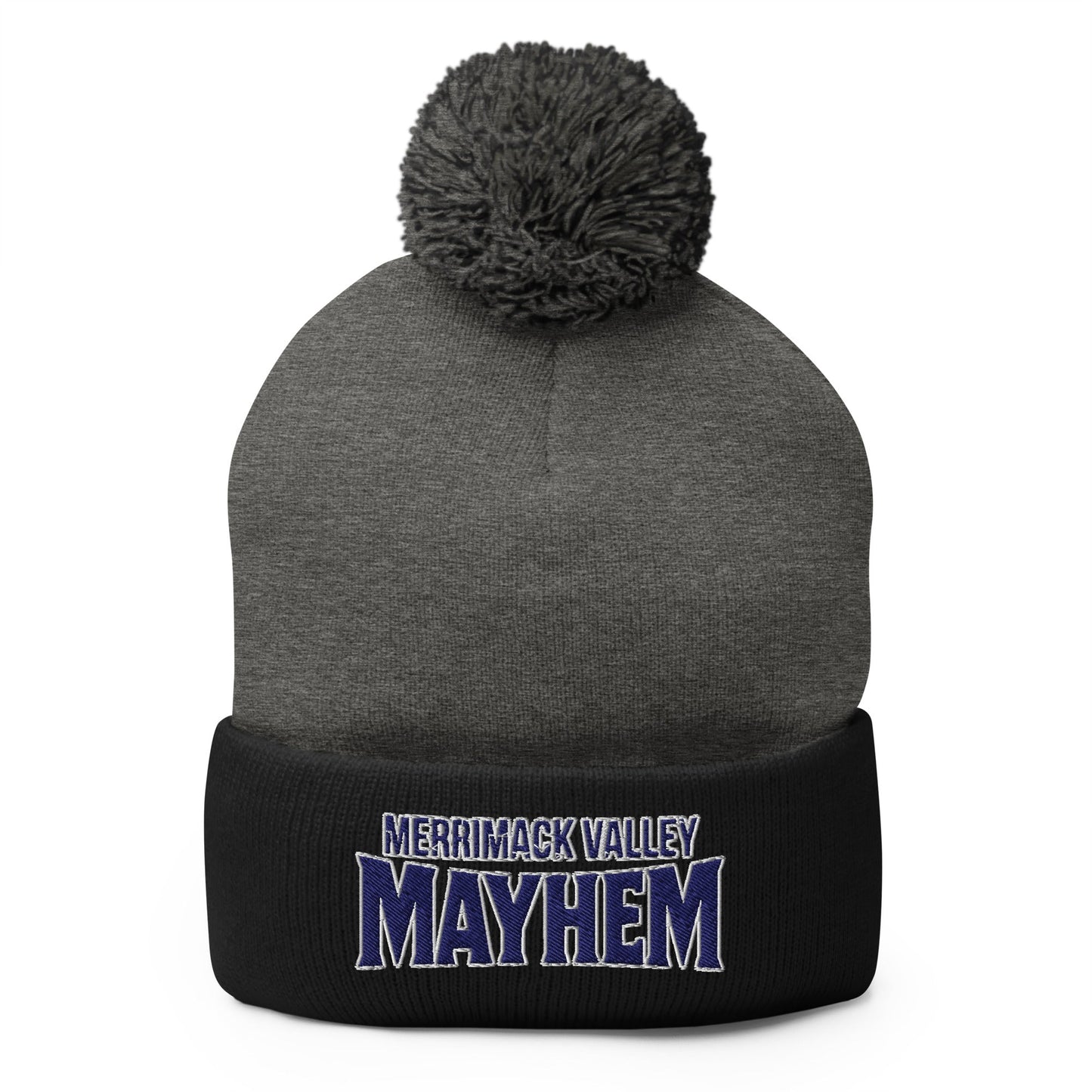 Pom - Pom Beanie | Merrimack Valley Mayhem | Script Logo