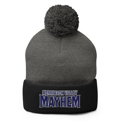 Pom - Pom Beanie | Merrimack Valley Mayhem | Script Logo