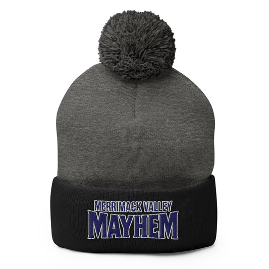 Pom - Pom Beanie | Merrimack Valley Mayhem | Script Logo