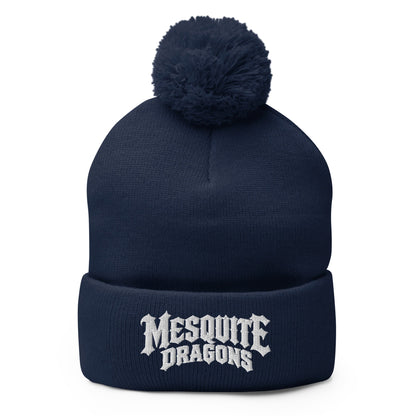 Pom-Pom Beanie | Mesquite High School | Crest Logo