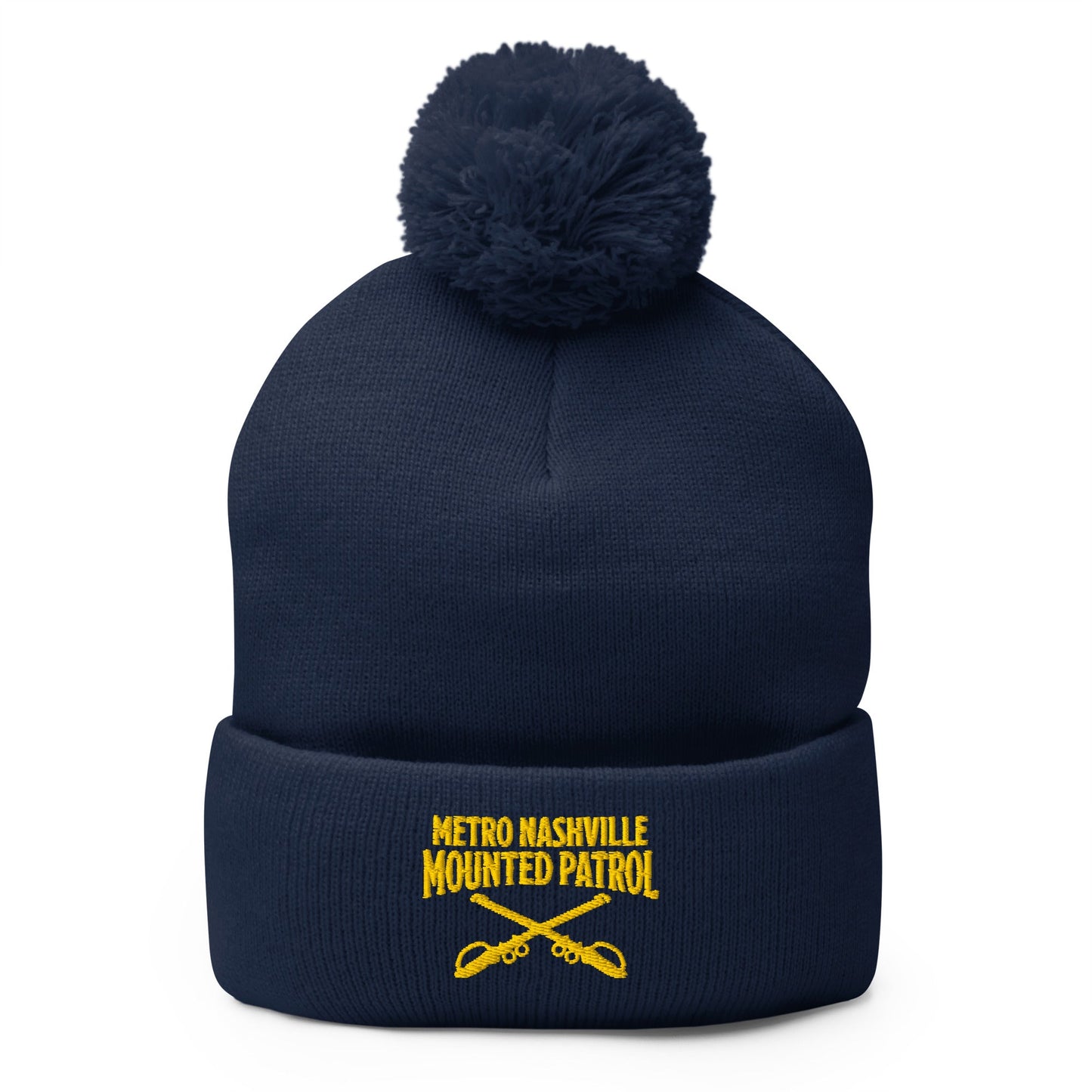 Pom-Pom Beanie | Metro Nashville Police Department Horse Mounted Patrol | Crest Logo