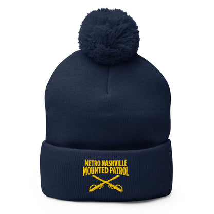 Pom-Pom Beanie | Metro Nashville Police Department Horse Mounted Patrol | Crest Logo